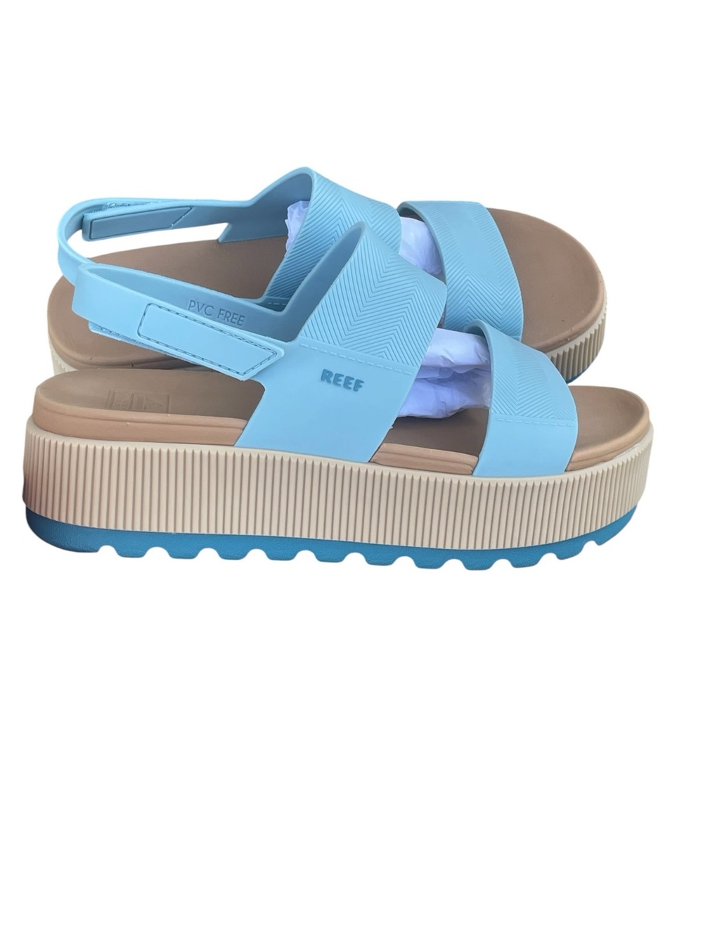 Reef Water Vista Sandals, Blue/Beige, Size 11, NWOT